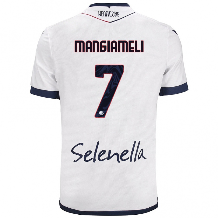 Kandiny Férfi Federico Mangiameli #7 Fehér Royal Blue Idegenbeli Jersey 2024/25 Mez Póló Ing