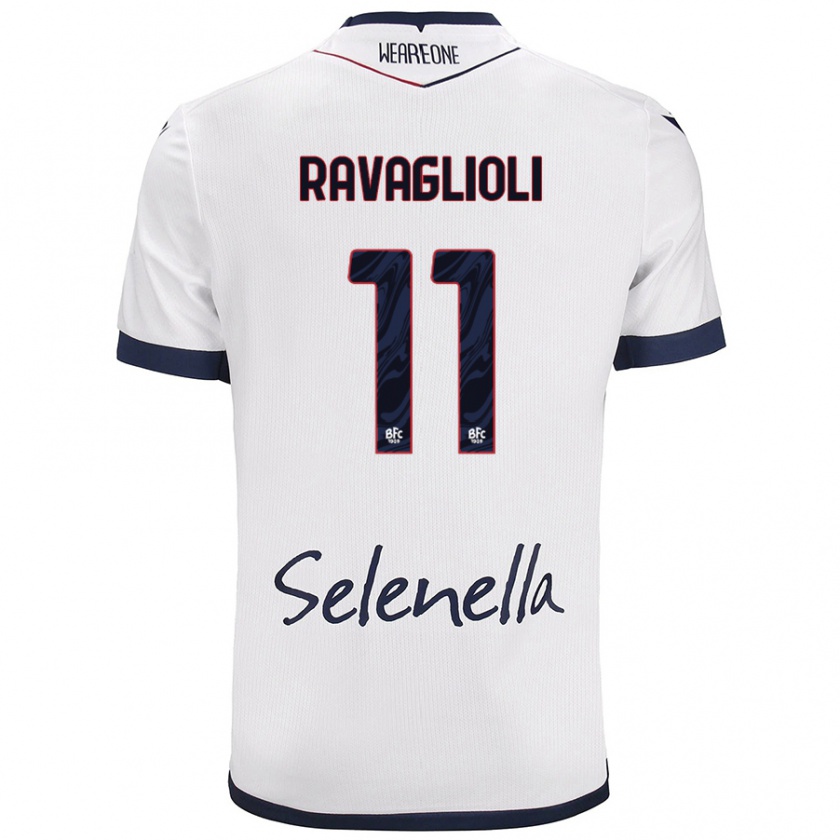 Kandiny Férfi Tommaso Ravaglioli #11 Fehér Royal Blue Idegenbeli Jersey 2024/25 Mez Póló Ing