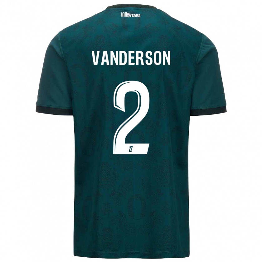 Kandiny Férfi Vanderson #2 Sötétzöld Idegenbeli Jersey 2024/25 Mez Póló Ing