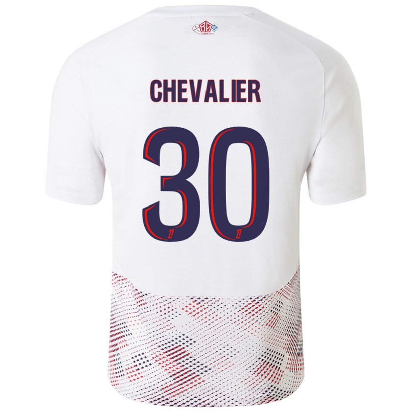 Kandiny Férfi Lucas Chevalier #30 Fehér Royal Blue Idegenbeli Jersey 2024/25 Mez Póló Ing