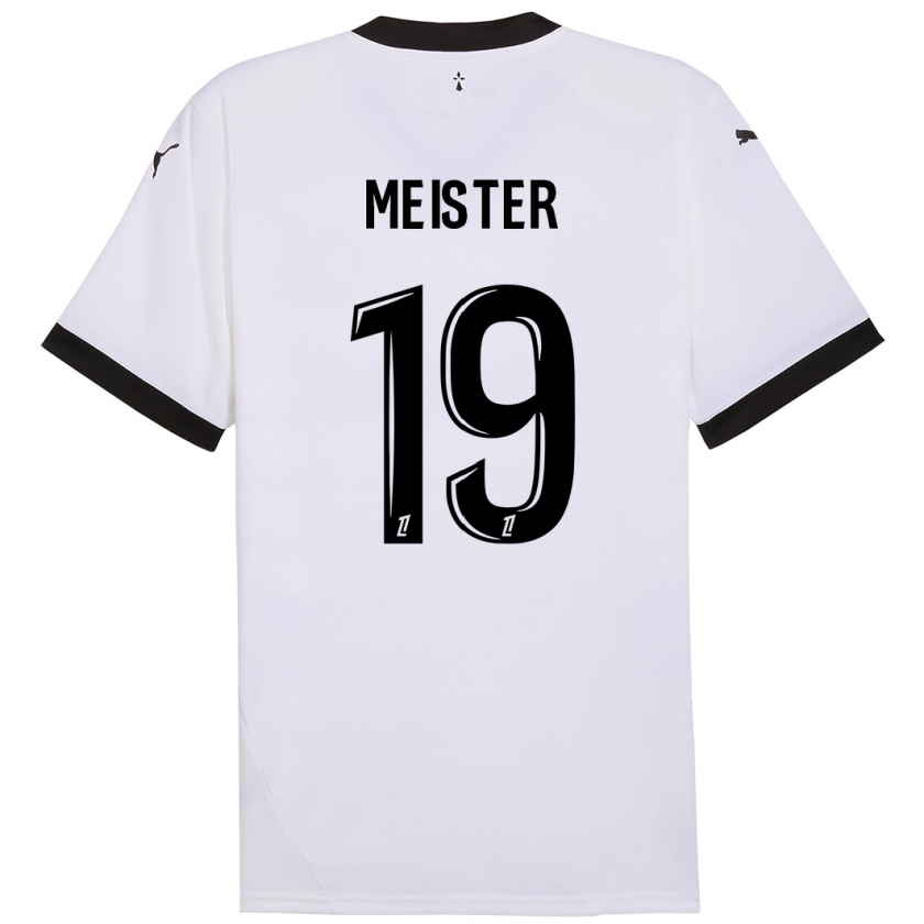 Kandiny Férfi Henrik Meister #19 Fehér Fekete Idegenbeli Jersey 2024/25 Mez Póló Ing