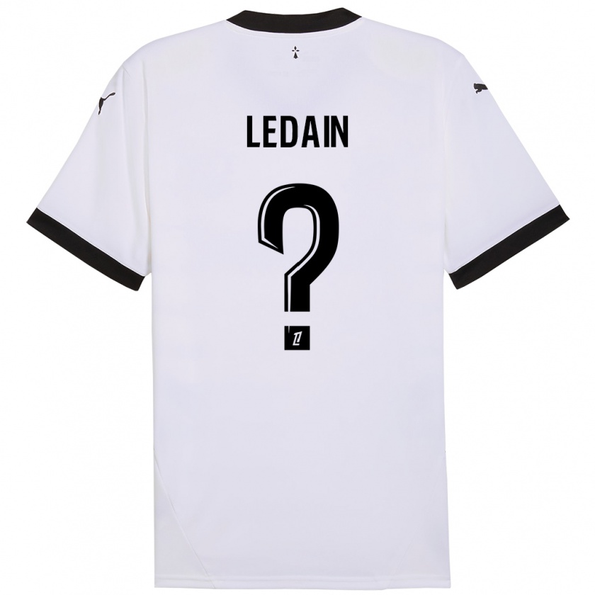 Kandiny Férfi Samuel Ledain #0 Fehér Fekete Idegenbeli Jersey 2024/25 Mez Póló Ing