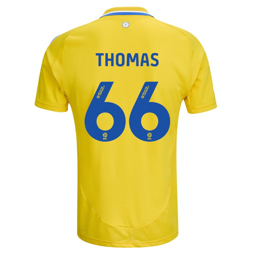 Kandiny Férfi Luca Thomas #66 Sárga Kék Idegenbeli Jersey 2024/25 Mez Póló Ing