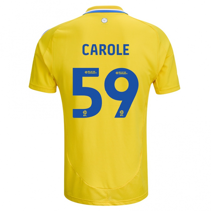 Kandiny Férfi Keenan Carole #59 Sárga Kék Idegenbeli Jersey 2024/25 Mez Póló Ing