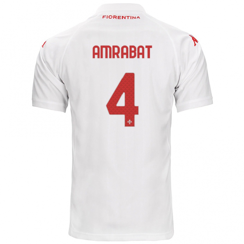 Kandiny Férfi Sofyan Amrabat #4 Fehér Idegenbeli Jersey 2024/25 Mez Póló Ing