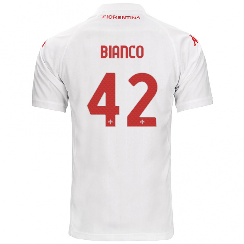 Kandiny Férfi Alessandro Bianco #42 Fehér Idegenbeli Jersey 2024/25 Mez Póló Ing