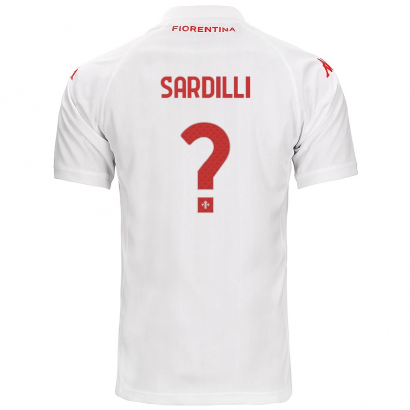 Kandiny Férfi Davide Sardilli #0 Fehér Idegenbeli Jersey 2024/25 Mez Póló Ing