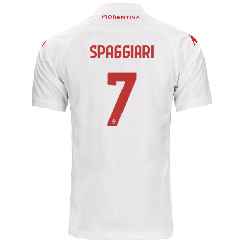 Kandiny Férfi Riccardo Spaggiari #7 Fehér Idegenbeli Jersey 2024/25 Mez Póló Ing