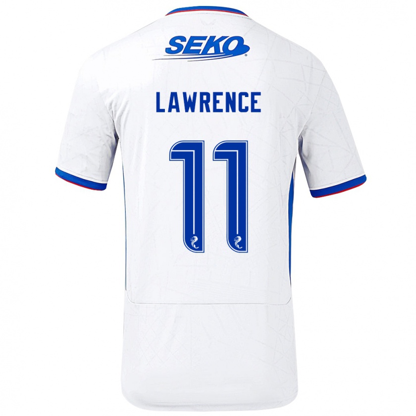 Kandiny Férfi Tom Lawrence #11 Fehér Kék Idegenbeli Jersey 2024/25 Mez Póló Ing