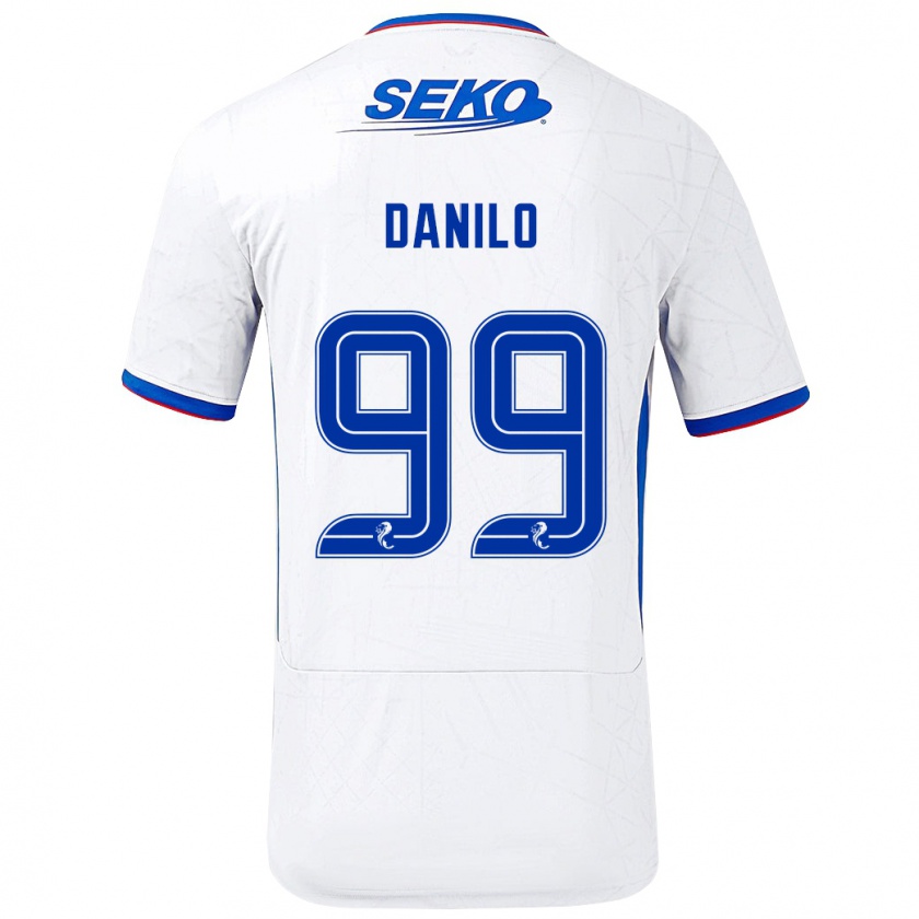 Kandiny Férfi Danilo #99 Fehér Kék Idegenbeli Jersey 2024/25 Mez Póló Ing