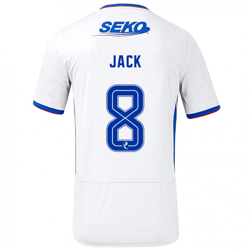 Kandiny Férfi Ryan Jack #8 Fehér Kék Idegenbeli Jersey 2024/25 Mez Póló Ing