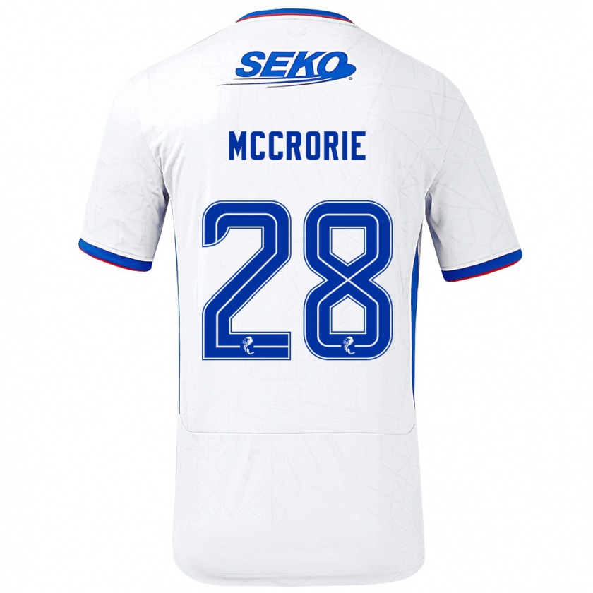 Kandiny Férfi Robby Mccrorie #28 Fehér Kék Idegenbeli Jersey 2024/25 Mez Póló Ing