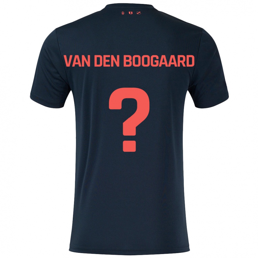 Kandiny Férfi Brian Van Den Boogaard #0 Fekete Piros Idegenbeli Jersey 2024/25 Mez Póló Ing