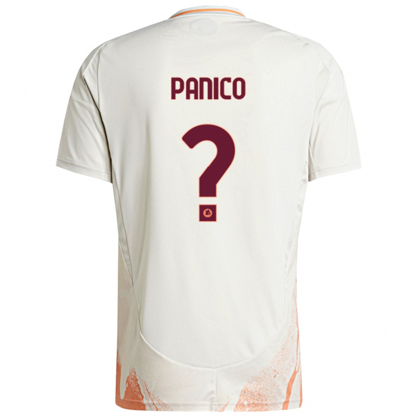 Kandiny Férfi Francesco Panico #0 Krém Fehér Narancs Idegenbeli Jersey 2024/25 Mez Póló Ing