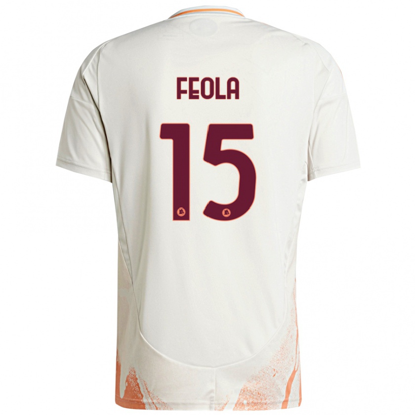 Kandiny Férfi William Feola #15 Krém Fehér Narancs Idegenbeli Jersey 2024/25 Mez Póló Ing