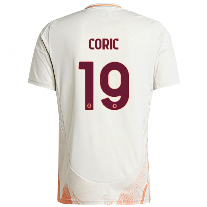 Kandiny Férfi Ante Coric #19 Krém Fehér Narancs Idegenbeli Jersey 2024/25 Mez Póló Ing