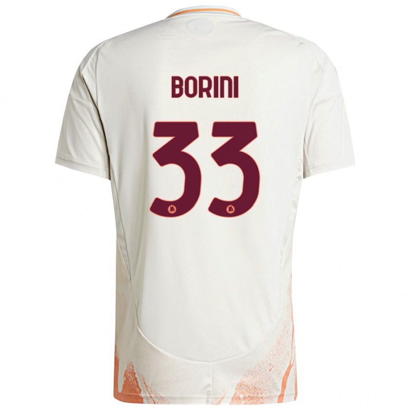 Kandiny Férfi Joyce Borini #33 Krém Fehér Narancs Idegenbeli Jersey 2024/25 Mez Póló Ing