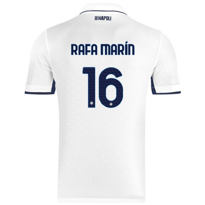 Kandiny Férfi Rafa Marín #16 Fehér Royal Blue Idegenbeli Jersey 2024/25 Mez Póló Ing