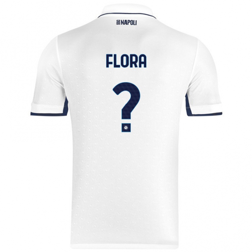 Kandiny Férfi Massimiliano Flora #0 Fehér Royal Blue Idegenbeli Jersey 2024/25 Mez Póló Ing