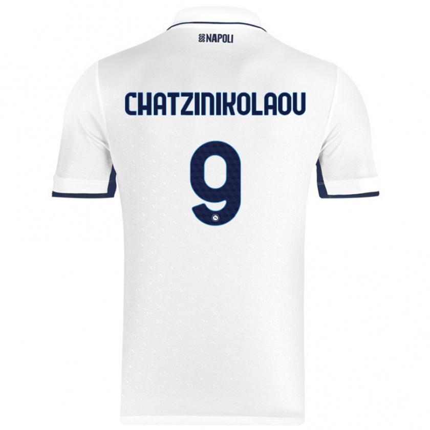 Kandiny Férfi Despoina Chatzinikolaou #9 Fehér Royal Blue Idegenbeli Jersey 2024/25 Mez Póló Ing