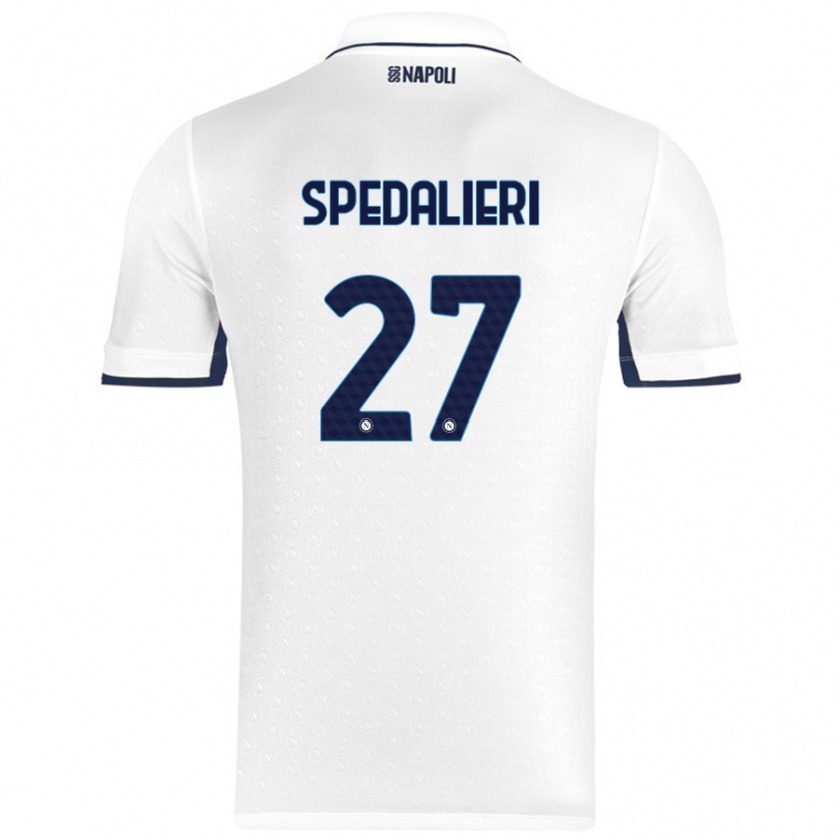 Kandiny Férfi Johnatan Andrea Spedalieri #27 Fehér Royal Blue Idegenbeli Jersey 2024/25 Mez Póló Ing