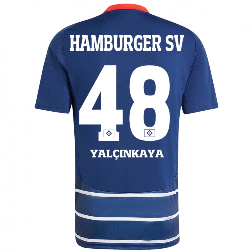 Kandiny Férfi Bilal Yalcinkaya #48 Sötétkék Idegenbeli Jersey 2024/25 Mez Póló Ing