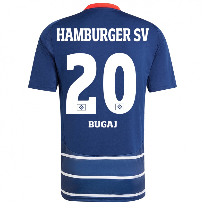 Kandiny Férfi Jan-Luca Bugaj #20 Sötétkék Idegenbeli Jersey 2024/25 Mez Póló Ing