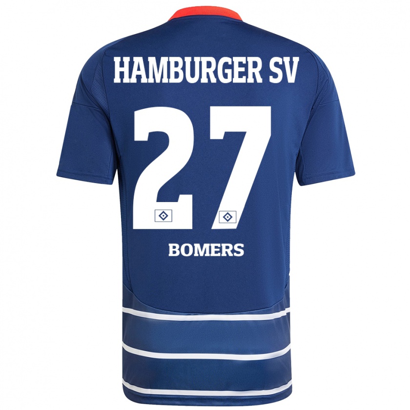 Kandiny Férfi Henrik Bomers #27 Sötétkék Idegenbeli Jersey 2024/25 Mez Póló Ing