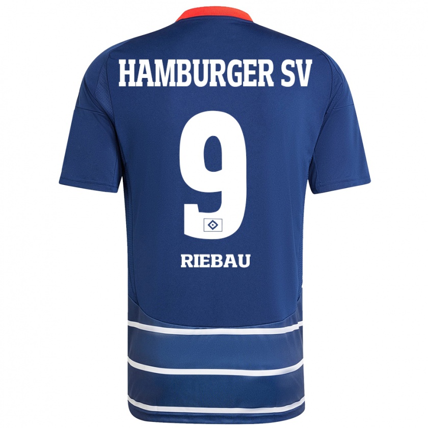 Kandiny Férfi Henry Riebau #9 Sötétkék Idegenbeli Jersey 2024/25 Mez Póló Ing