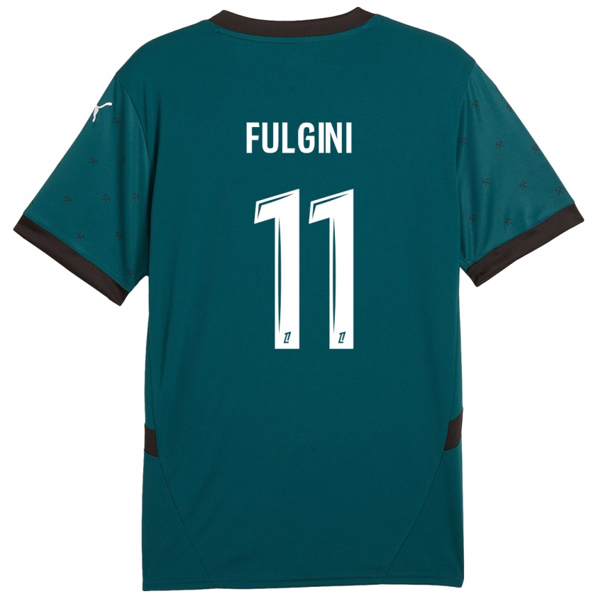 Kandiny Férfi Angelo Fulgini #11 Sötétzöld Idegenbeli Jersey 2024/25 Mez Póló Ing