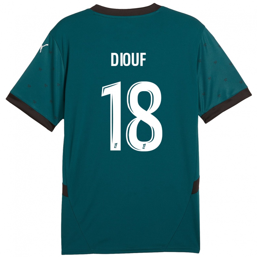 Kandiny Férfi Andy Diouf #18 Sötétzöld Idegenbeli Jersey 2024/25 Mez Póló Ing