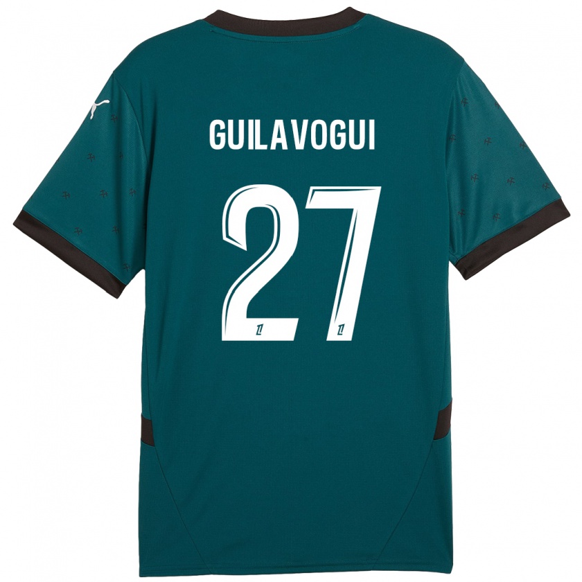 Kandiny Férfi Morgan Guilavogui #27 Sötétzöld Idegenbeli Jersey 2024/25 Mez Póló Ing