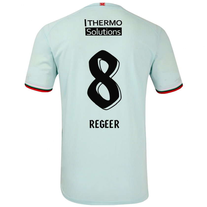 Kandiny Férfi Youri Regeer #8 Világoszöld Idegenbeli Jersey 2024/25 Mez Póló Ing