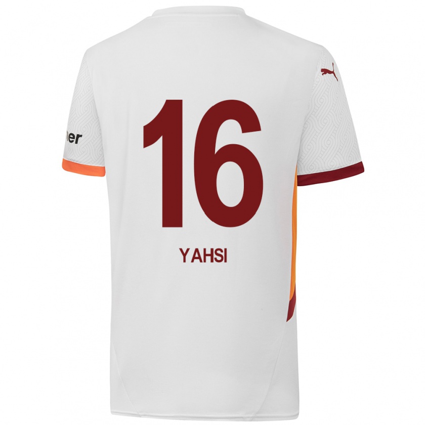 Kandiny Férfi İsmail Yahşi #16 Fehér Sárga Piros Idegenbeli Jersey 2024/25 Mez Póló Ing