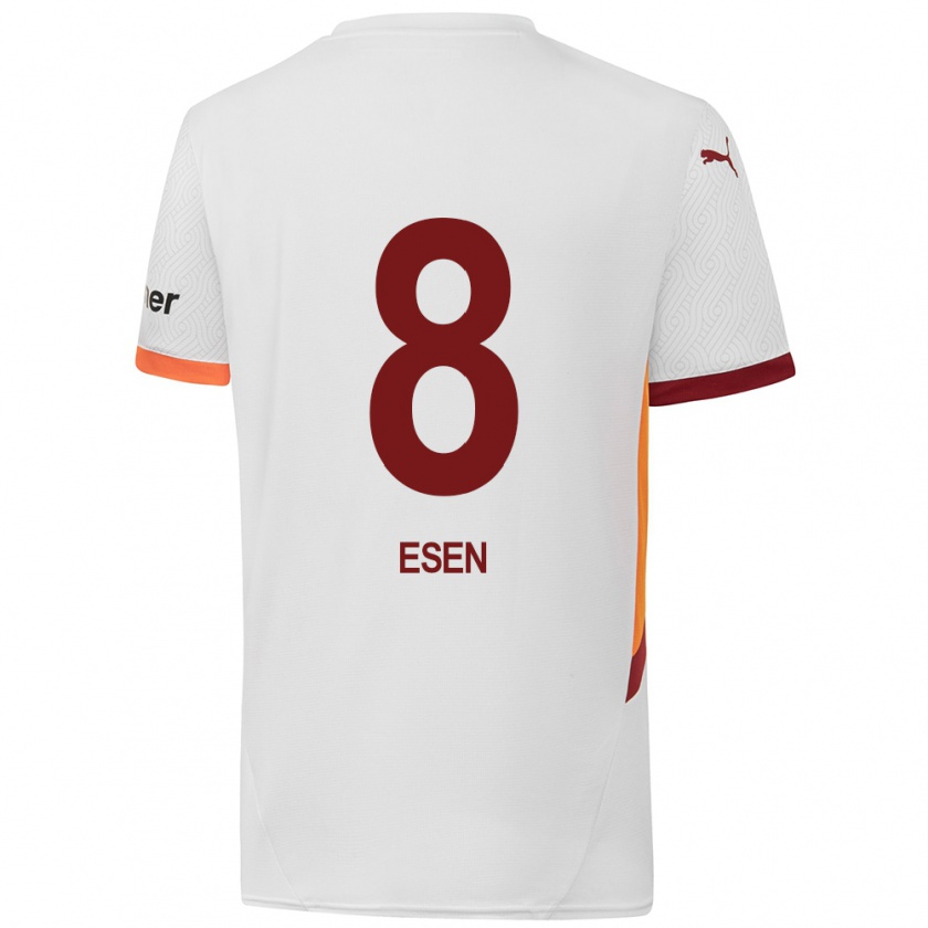 Kandiny Férfi Emine Ecem Esen #8 Fehér Sárga Piros Idegenbeli Jersey 2024/25 Mez Póló Ing