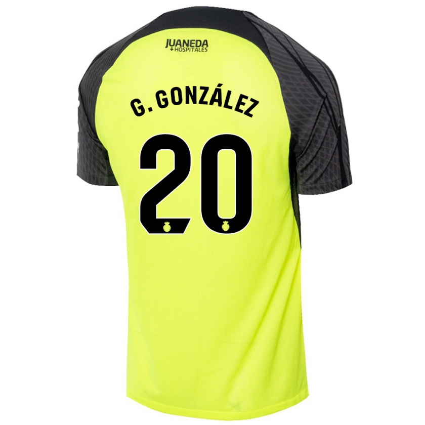 Kandiny Férfi Giovanni González #20 Fluoreszkáló Zöld Fekete Idegenbeli Jersey 2024/25 Mez Póló Ing