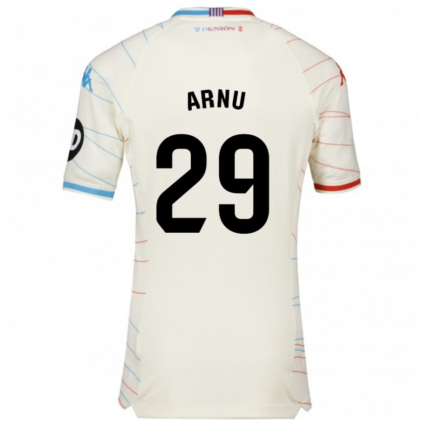 Kandiny Férfi Adrián Arnu #29 Fehér Piros Kék Idegenbeli Jersey 2024/25 Mez Póló Ing