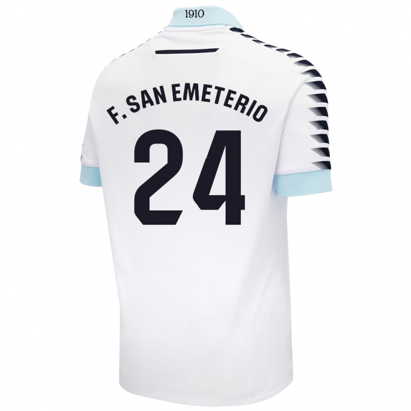 Kandiny Férfi Fede San Emeterio #24 Fehér Kék Idegenbeli Jersey 2024/25 Mez Póló Ing