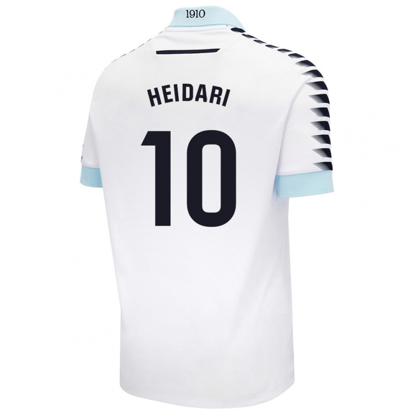 Kandiny Férfi Arman Heidari #10 Fehér Kék Idegenbeli Jersey 2024/25 Mez Póló Ing