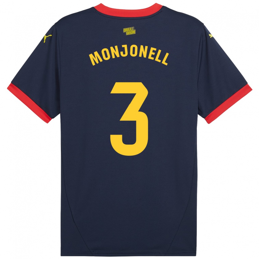 Kandiny Férfi Eric Monjonell #3 Sötétvörös Idegenbeli Jersey 2024/25 Mez Póló Ing