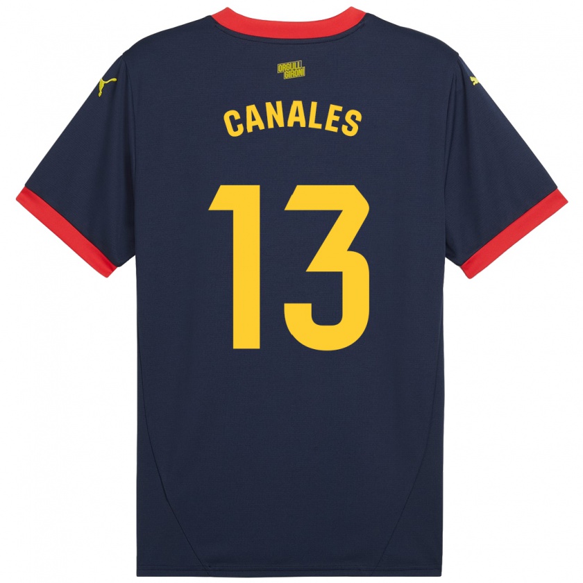 Kandiny Férfi Juanvi Canales #13 Sötétvörös Idegenbeli Jersey 2024/25 Mez Póló Ing