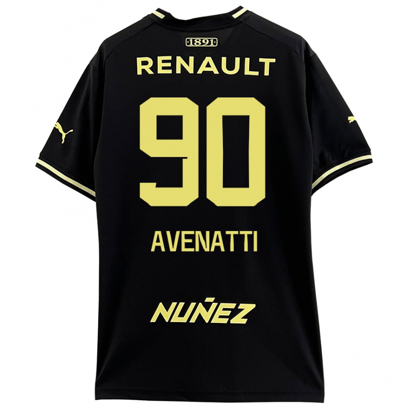 Kandiny Férfi Felipe Avenatti #90 Fekete Sárga Idegenbeli Jersey 2024/25 Mez Póló Ing