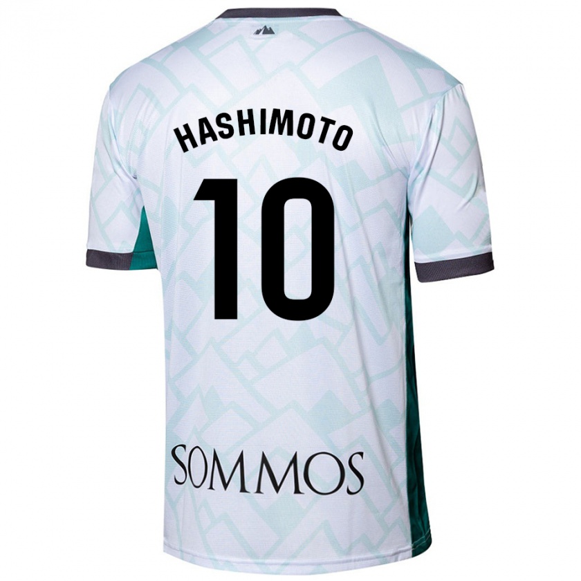 Kandiny Férfi Kento Hashimoto #10 Fehér Zöld Idegenbeli Jersey 2024/25 Mez Póló Ing