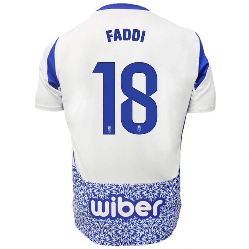 Kandiny Férfi Inés Faddi #18 Fehér Kék Idegenbeli Jersey 2024/25 Mez Póló Ing