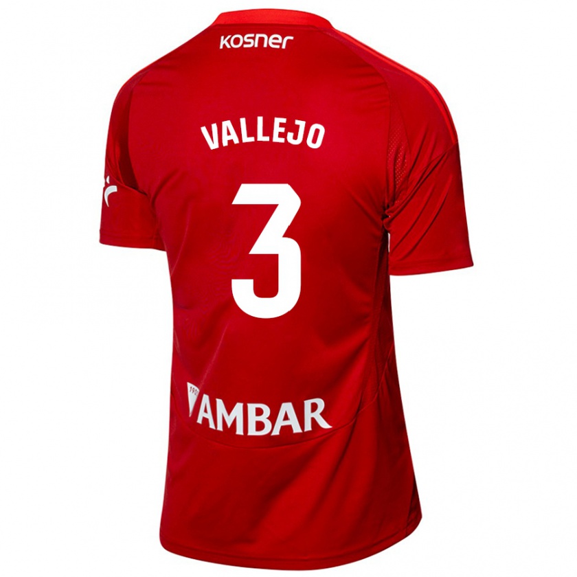 Kandiny Férfi Jaime Vallejo #3 Fehér Kék Idegenbeli Jersey 2024/25 Mez Póló Ing