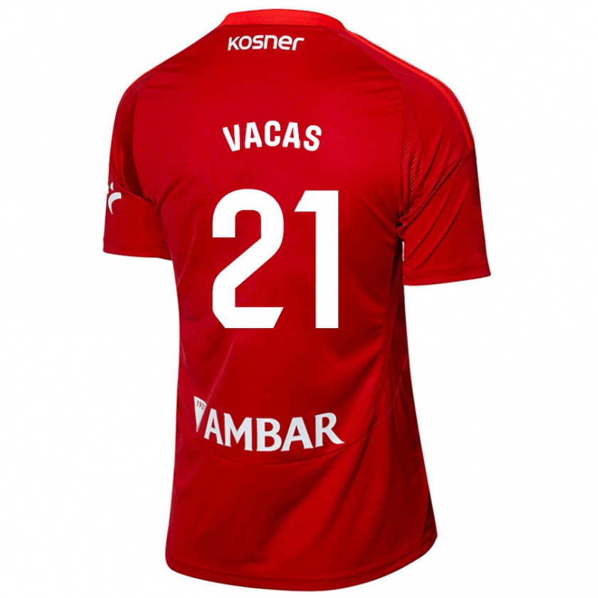 Kandiny Férfi Óscar Vacas #21 Fehér Kék Idegenbeli Jersey 2024/25 Mez Póló Ing