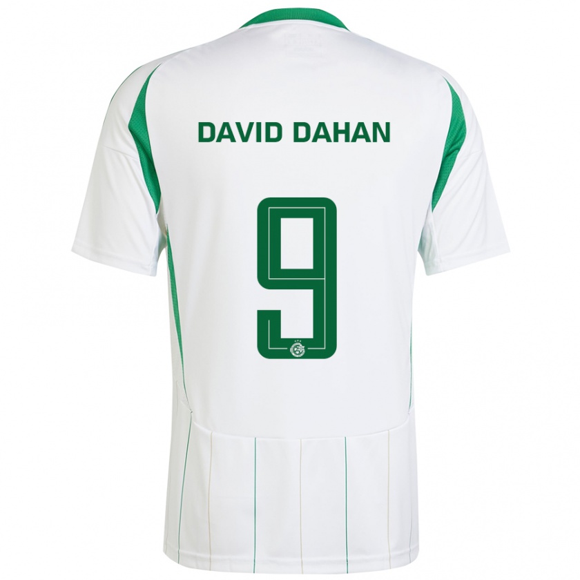 Kandiny Férfi Omer David Dahan #9 Fehér Zöld Idegenbeli Jersey 2024/25 Mez Póló Ing