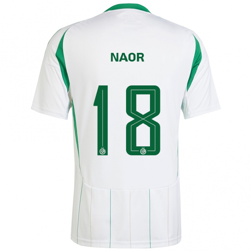 Kandiny Férfi Goni Naor #18 Fehér Zöld Idegenbeli Jersey 2024/25 Mez Póló Ing