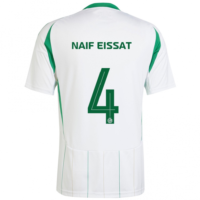 Kandiny Férfi Lisav Naif Eissat #4 Fehér Zöld Idegenbeli Jersey 2024/25 Mez Póló Ing