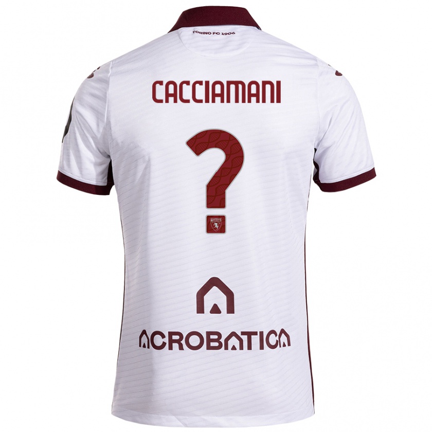 Kandiny Férfi Alessio Cacciamani #0 Fehér Barna Idegenbeli Jersey 2024/25 Mez Póló Ing